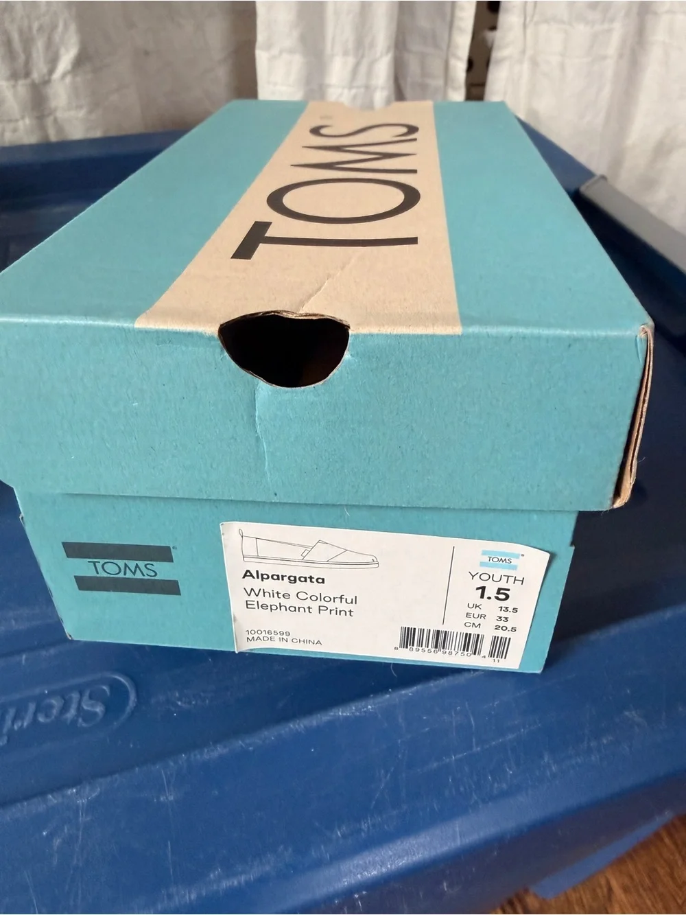 Toms Kids Slip-On Sneakers in Multicolor Elephant Print